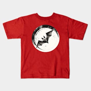 Origami Bat (Sumi-E) Kids T-Shirt